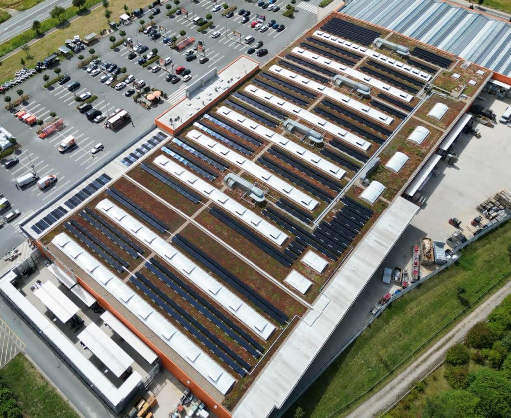 Photovoltaikanlage eines Gewerbebetriebs in Limburg.